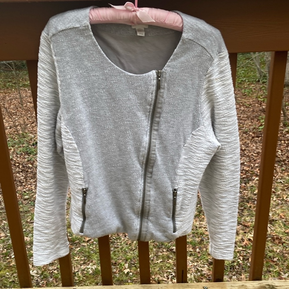 Kenar grey and white cotton jacket
